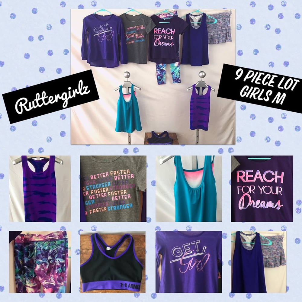 Girls Active Wear Lot of 9 - Size M